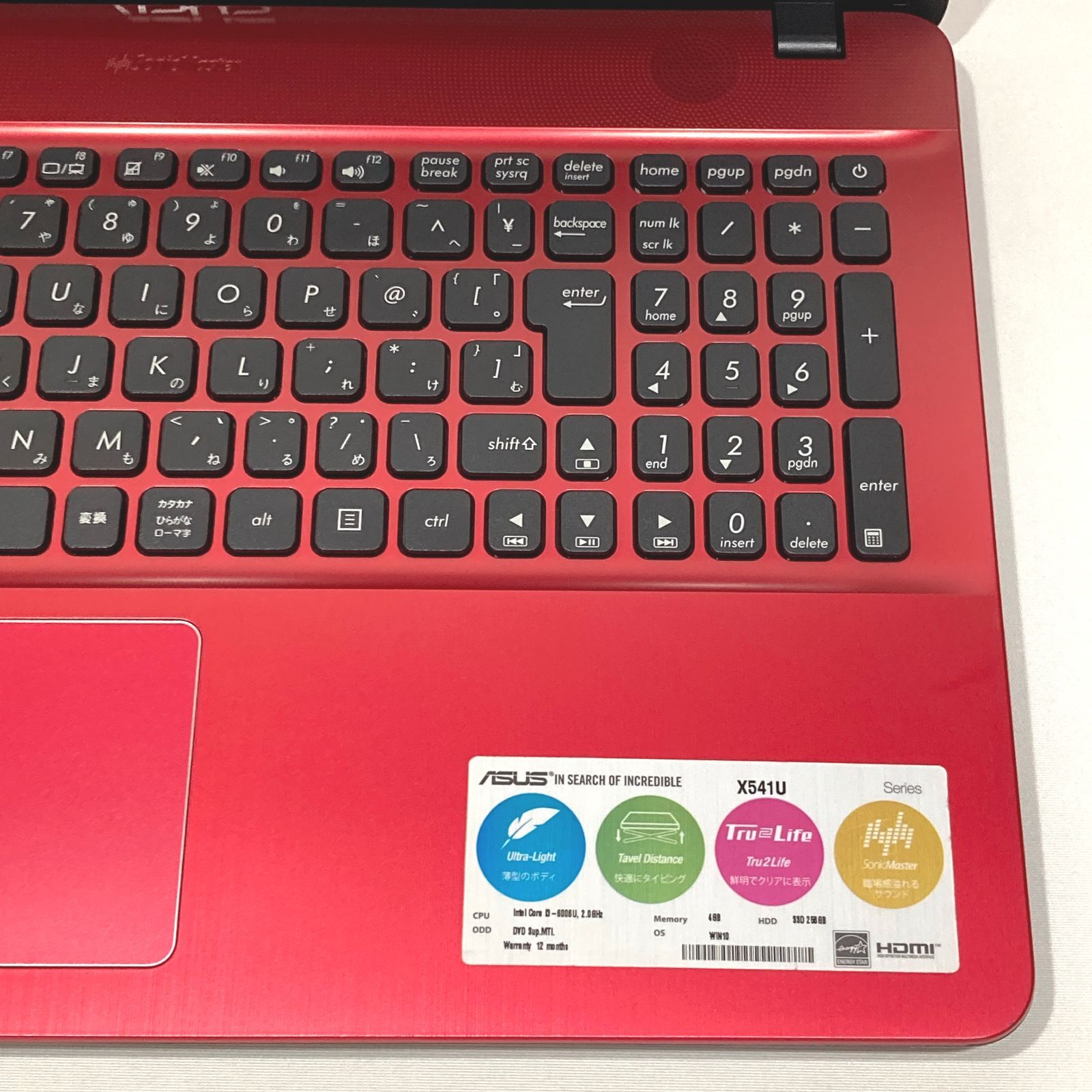 すぐ使える✨ i3高性能♪ノートパソコン　カメラ付き✨初心者 初心者向✨快適i3・カメラ付・DVD◇赤◇すぐ使えるノートパソコン