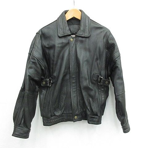LEMONDE ジャケット ブルゾン 本革 レザー ブラック 黒 42 - メルカリ