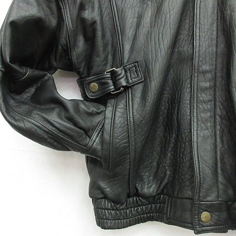 LEMONDE ジャケット ブルゾン 本革 レザー ブラック 黒 42 - メルカリ