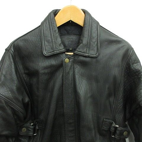 LEMONDE ジャケット ブルゾン 本革 レザー ブラック 黒 42 - メルカリ