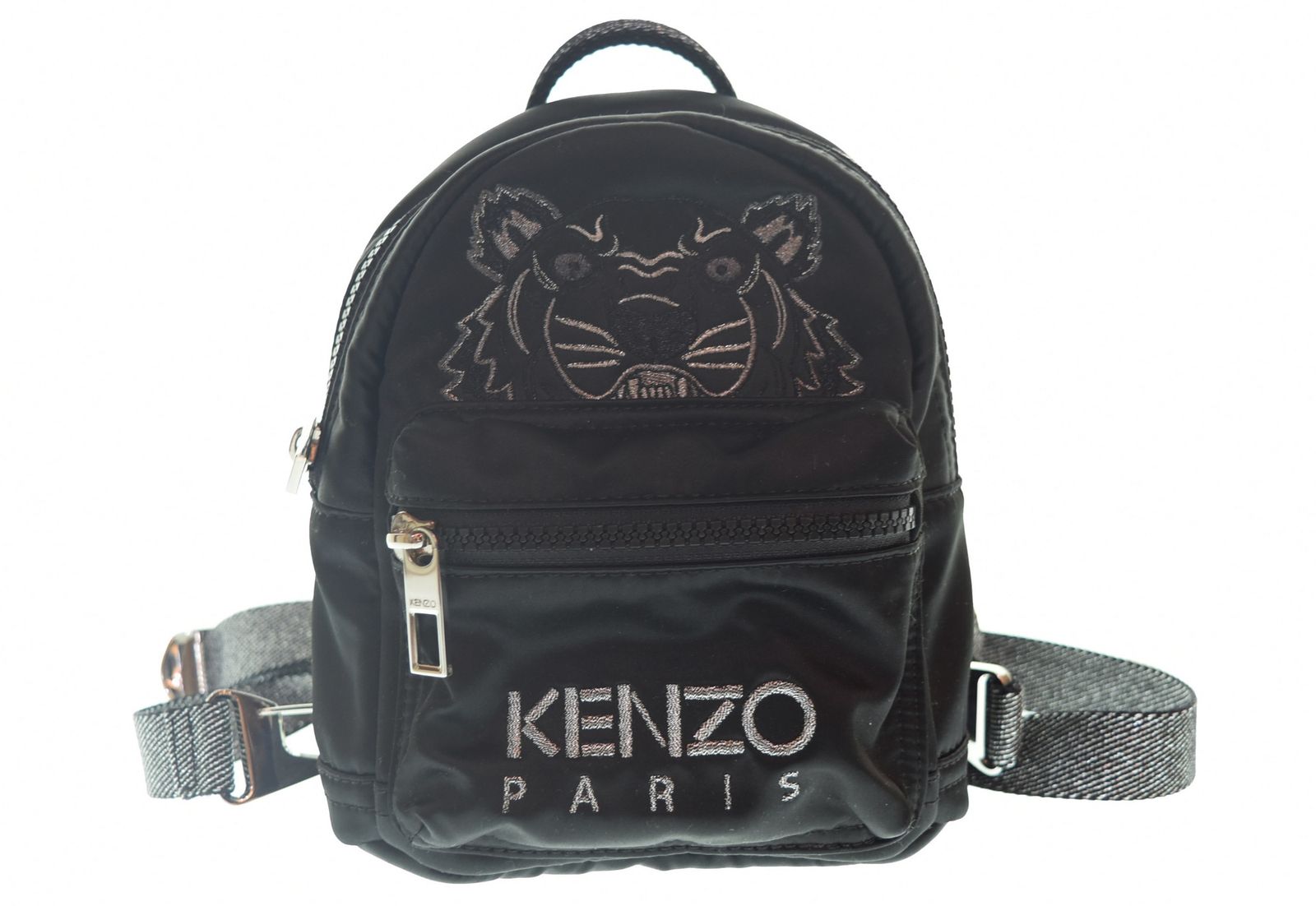 KENZO ブラックリュック タイガー刺繍 ケンゾー KENZO タイガー 刺繍 ミニ リュック バッグ レディースバッグ