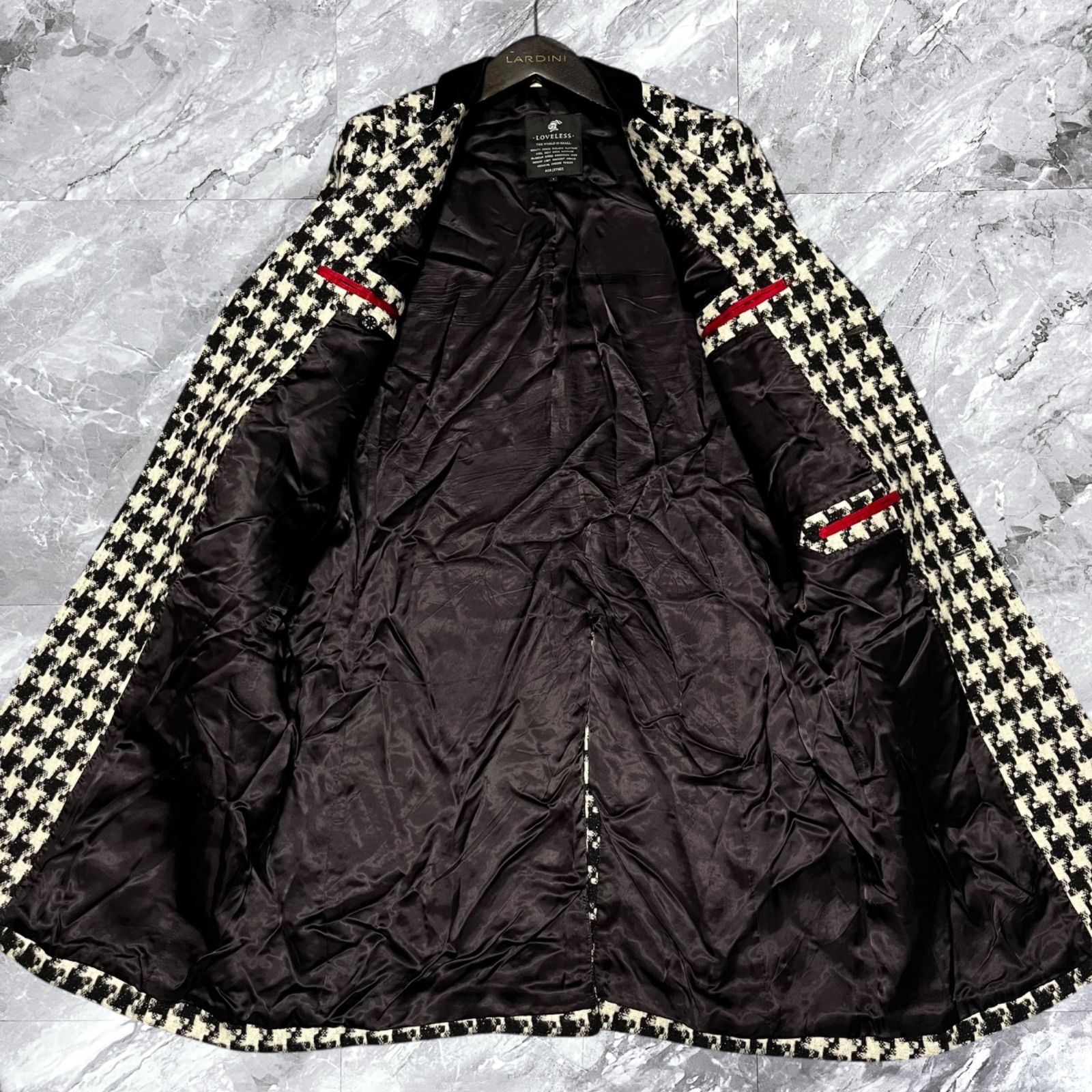 LOVELESS ラブレス チェスターコート ロングコート 千鳥格子 ウール