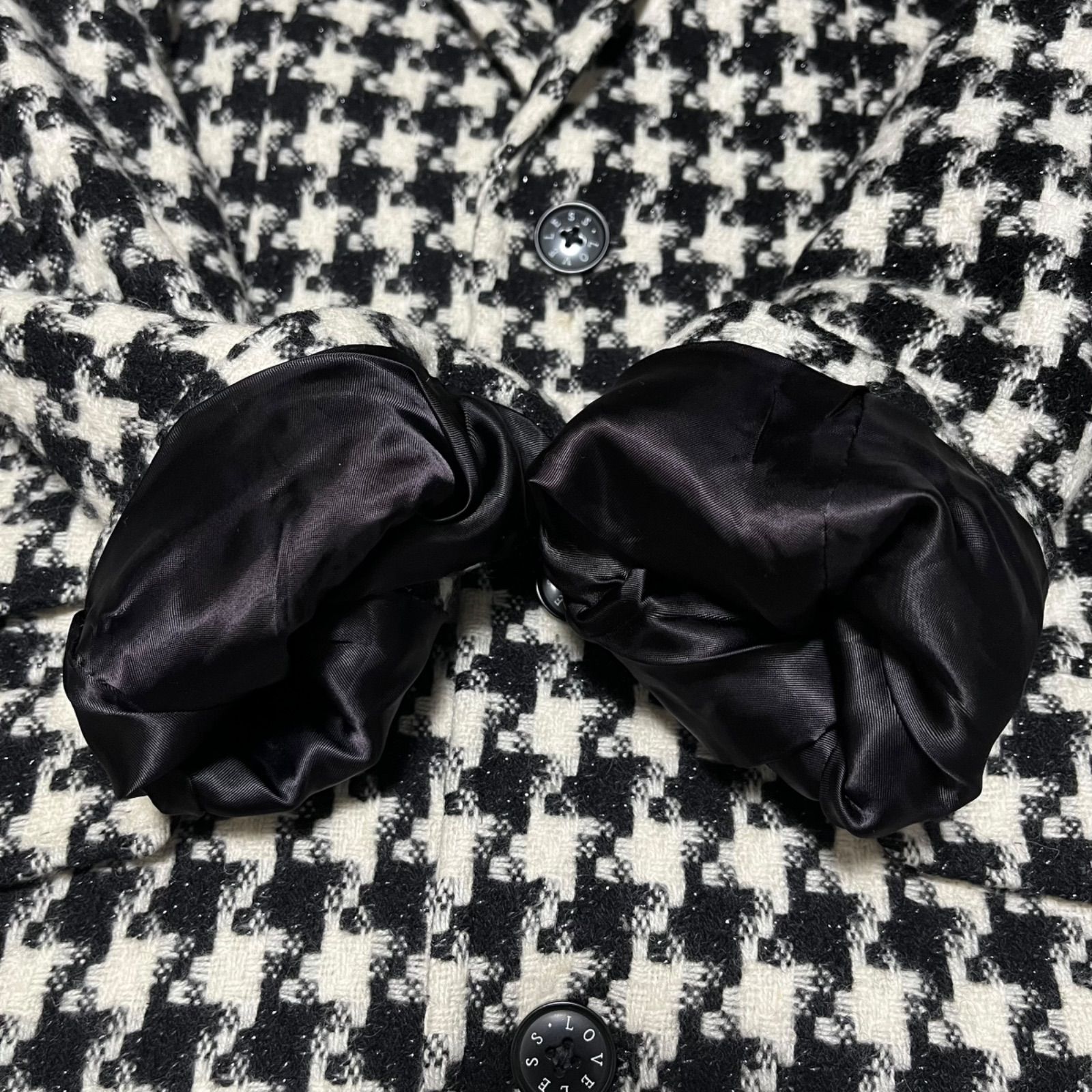 LOVELESS ラブレス チェスターコート ロングコート 千鳥格子 ウール