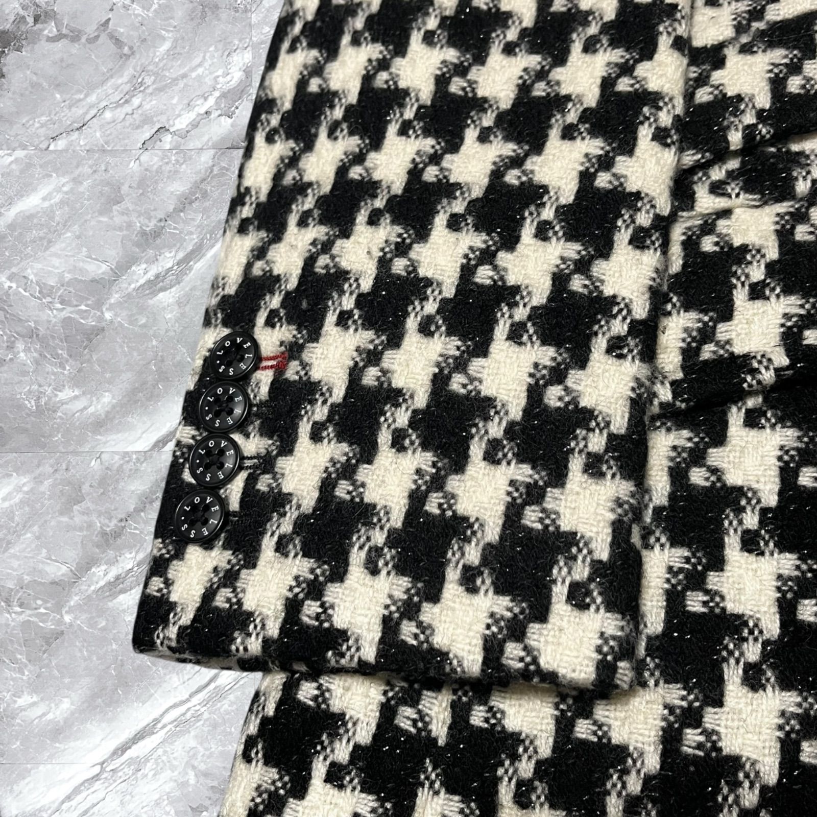 LOVELESS ラブレス チェスターコート ロングコート 千鳥格子 ウール