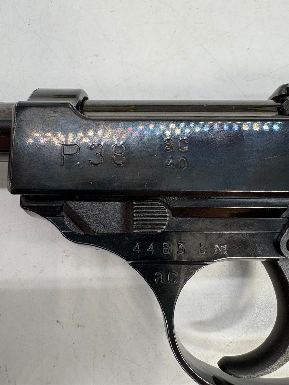 ♪0125 ジャンク MARUZEN ワルサーP38(AC40) ガスガン ブローバック