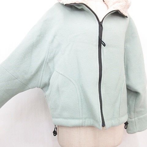 Lallia Mu ラリアムー ジャケット ジップアップ フード ボア ウール混