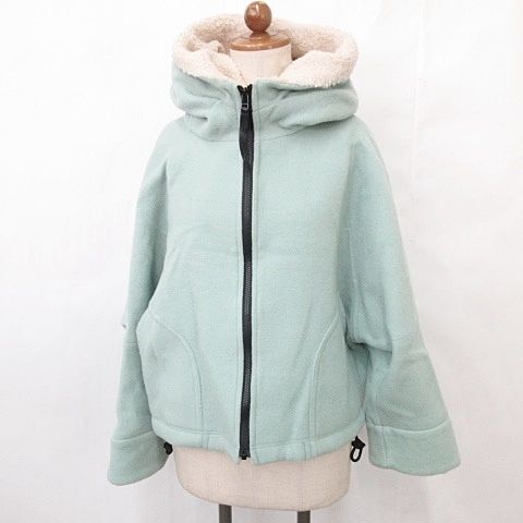 Lallia Mu ラリアムー ジャケット ジップアップ フード ボア ウール混