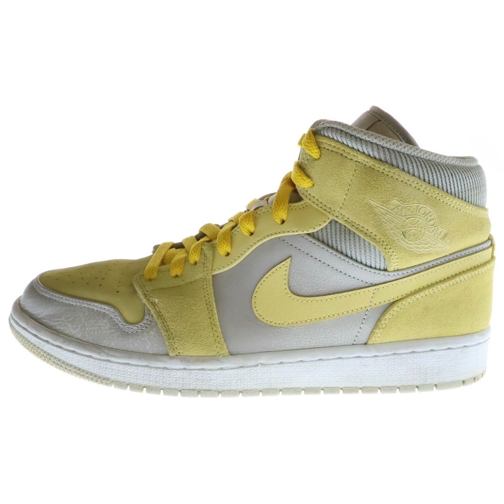 NIKE (ナイキ) AIR JORDAN1 MID MIXED TEXTURES YELLOW エアジョーダン