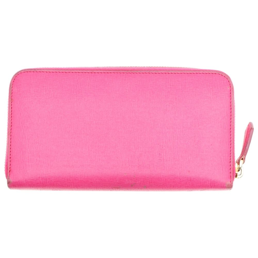 FENDI (フェンディ) ロゴプレート ラウンドファスナー レザー ロング