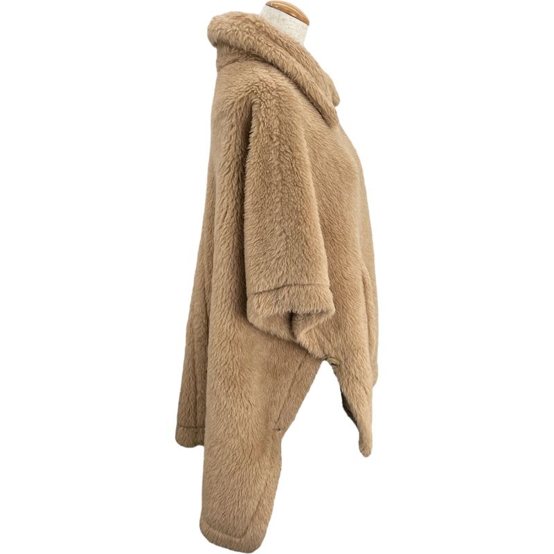 【美品】テディベアケープ　ポンチョ　アルパカ　Lサイズ マックスマーラ Max Mara テディベアケープポンチョガーメント付
