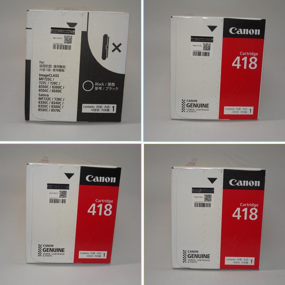 Canon トナーカートリッジ 418 K,C,M,Y 純正 4本セット ブラック