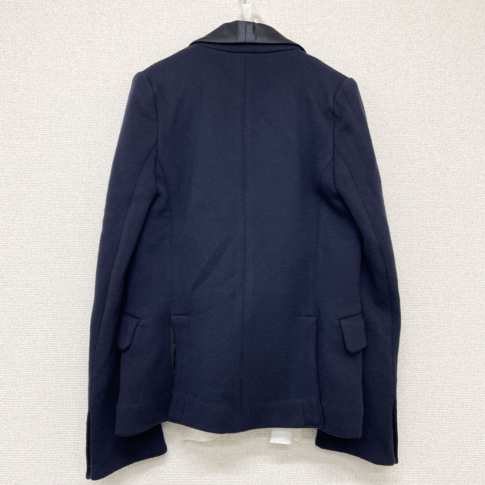 sacai サカイ ジャケット フリル シャツ ドッキング 異素材 切替 