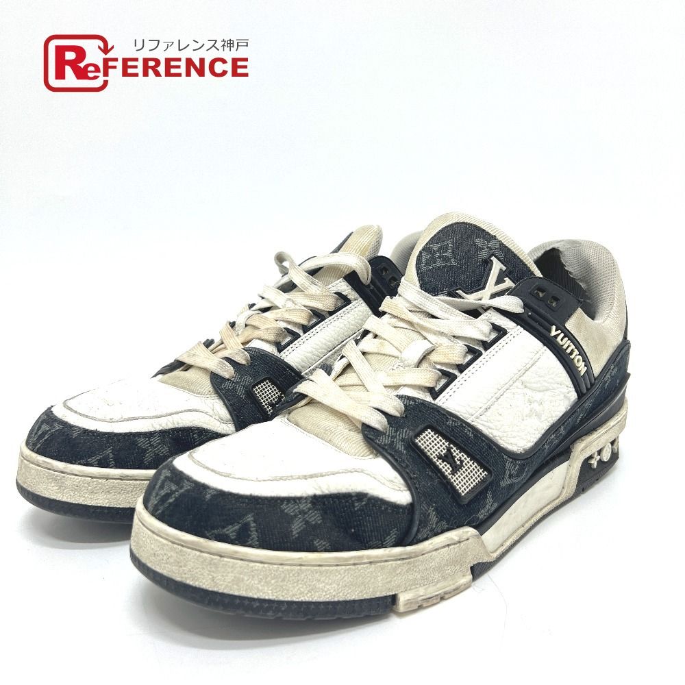 LOUIS VUITTON ホワイト レザー スニーカー LOUIS VUITTON ルイヴィトン スニーカー サイズ7 26cm レザー 革 白