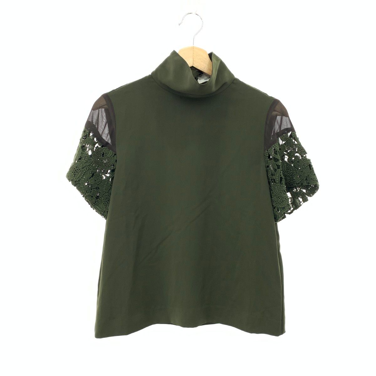 AKIRA NAKA アキラナカ ハイネックレースブラウス サイズ:36 AP1711KH カーキ レディース / 243001003265