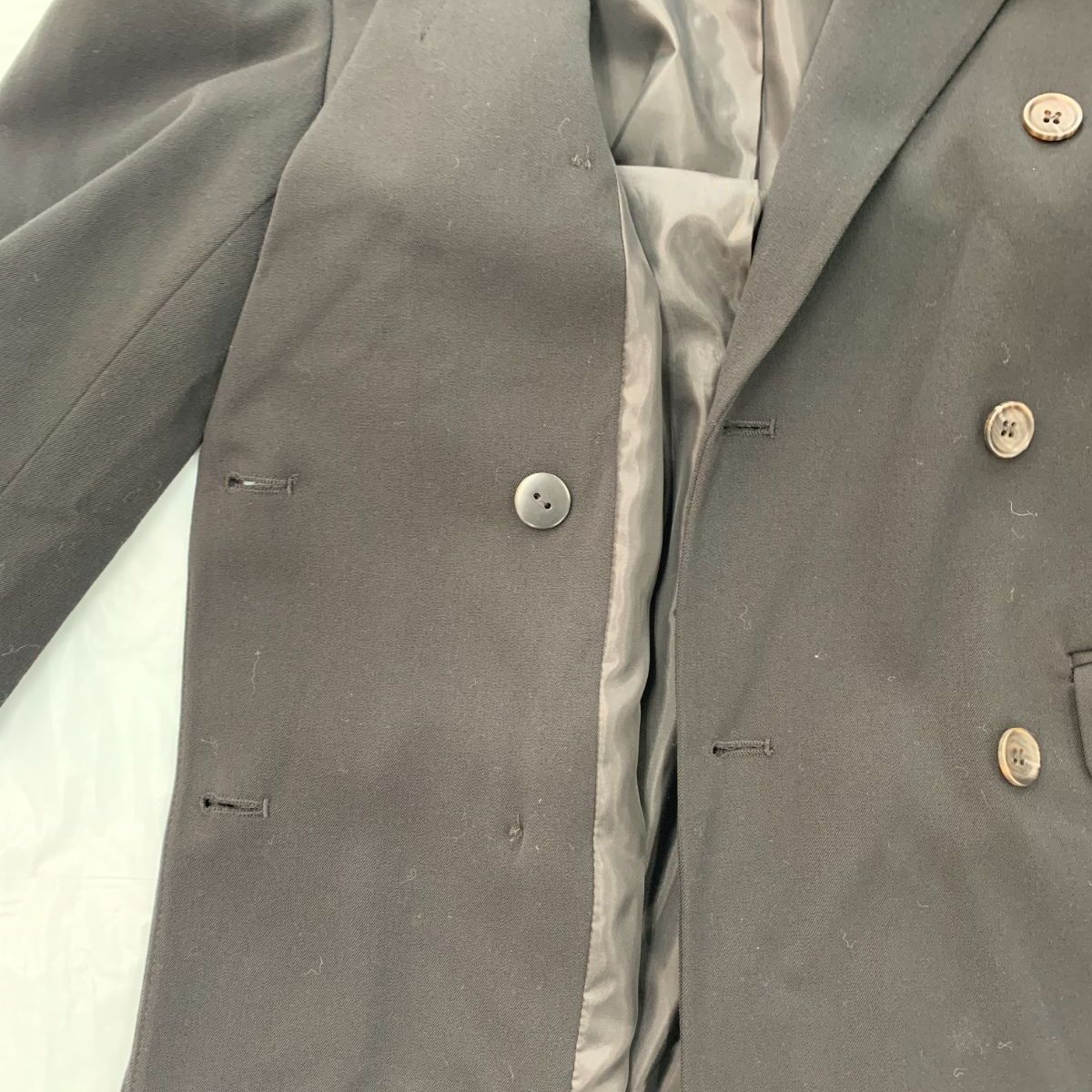 ロペピクニック【38】テーラードジャケット 黒／ブラック ダブルボタン