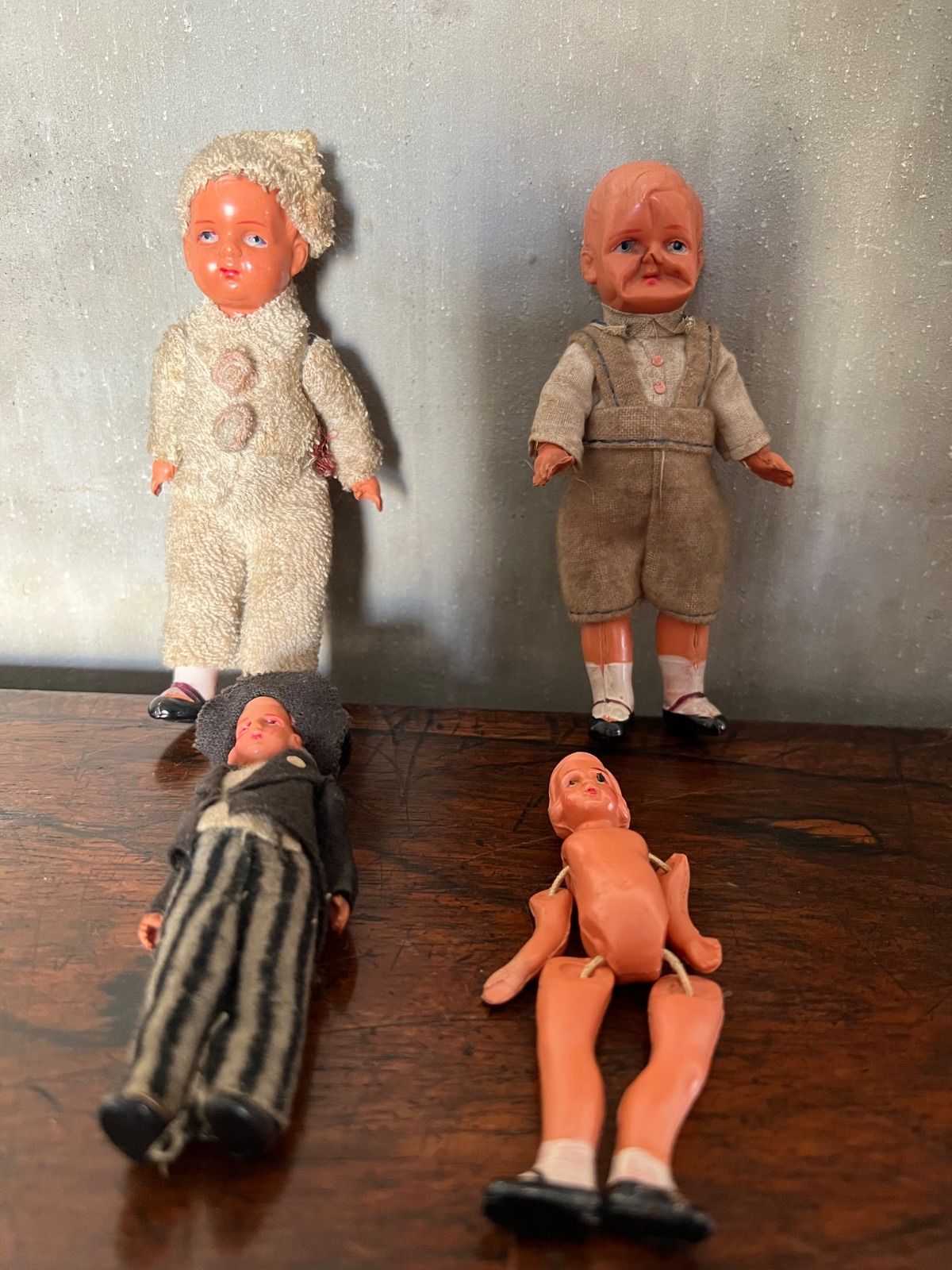 昭和レトロ セルロイド人形 4体 - メルカリ