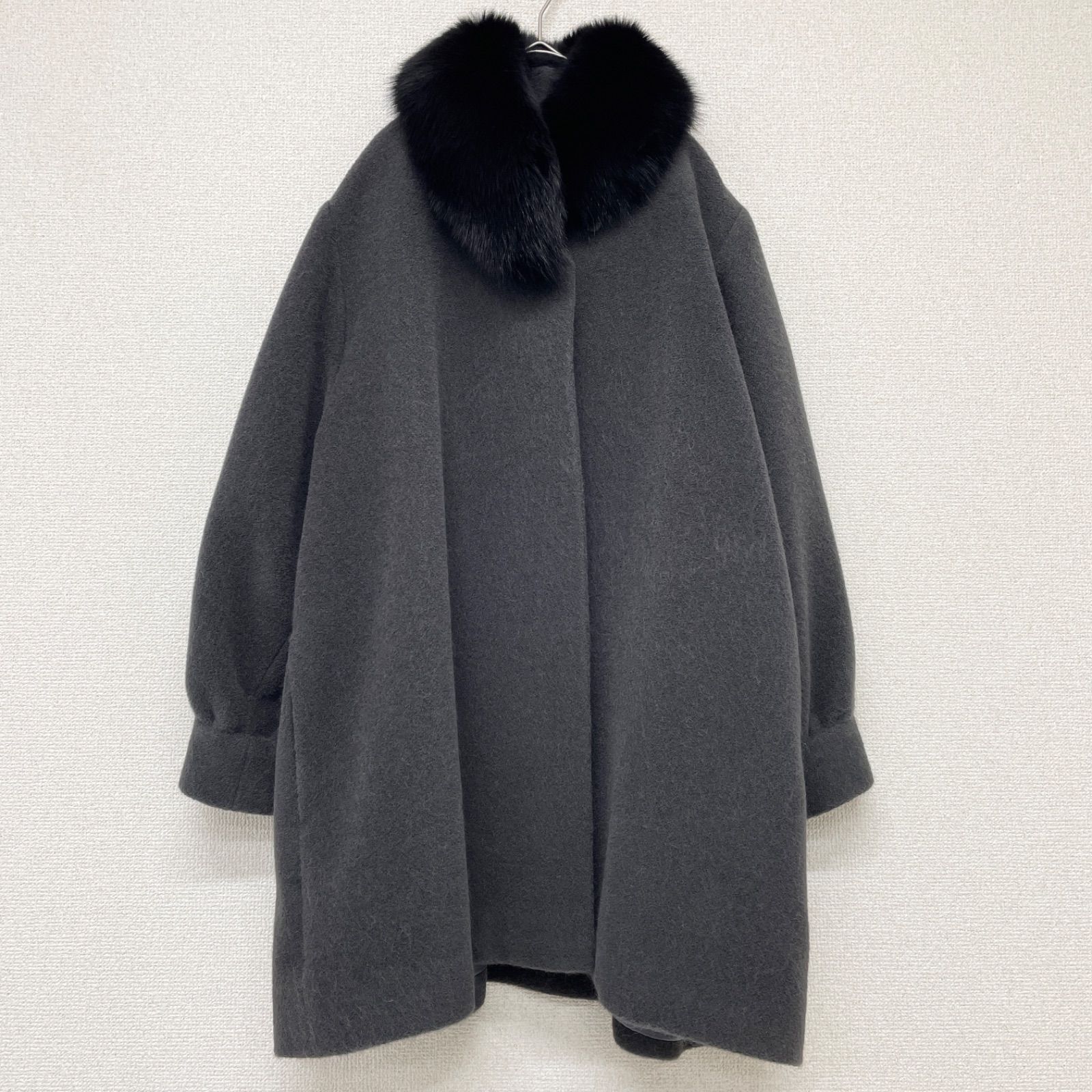 専用 Chloe スーパーロングコート 40 ウール CHLOE クロエ ロングコート ボリュームスリーブ オーバーサイズ ファー