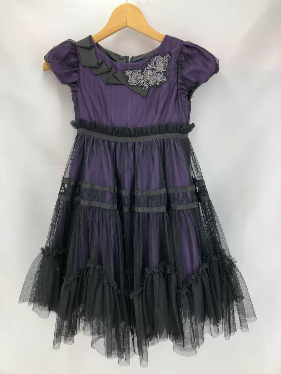 ☆ ANNA SUI MINI アナスイミニ 重ねチュール ドレス M 120cm パープル