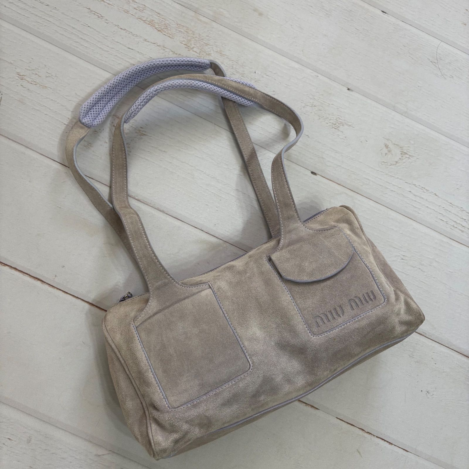 00s archive MIU MIU MULCH POCKET SHOULDER BAG suede アーカイブ
