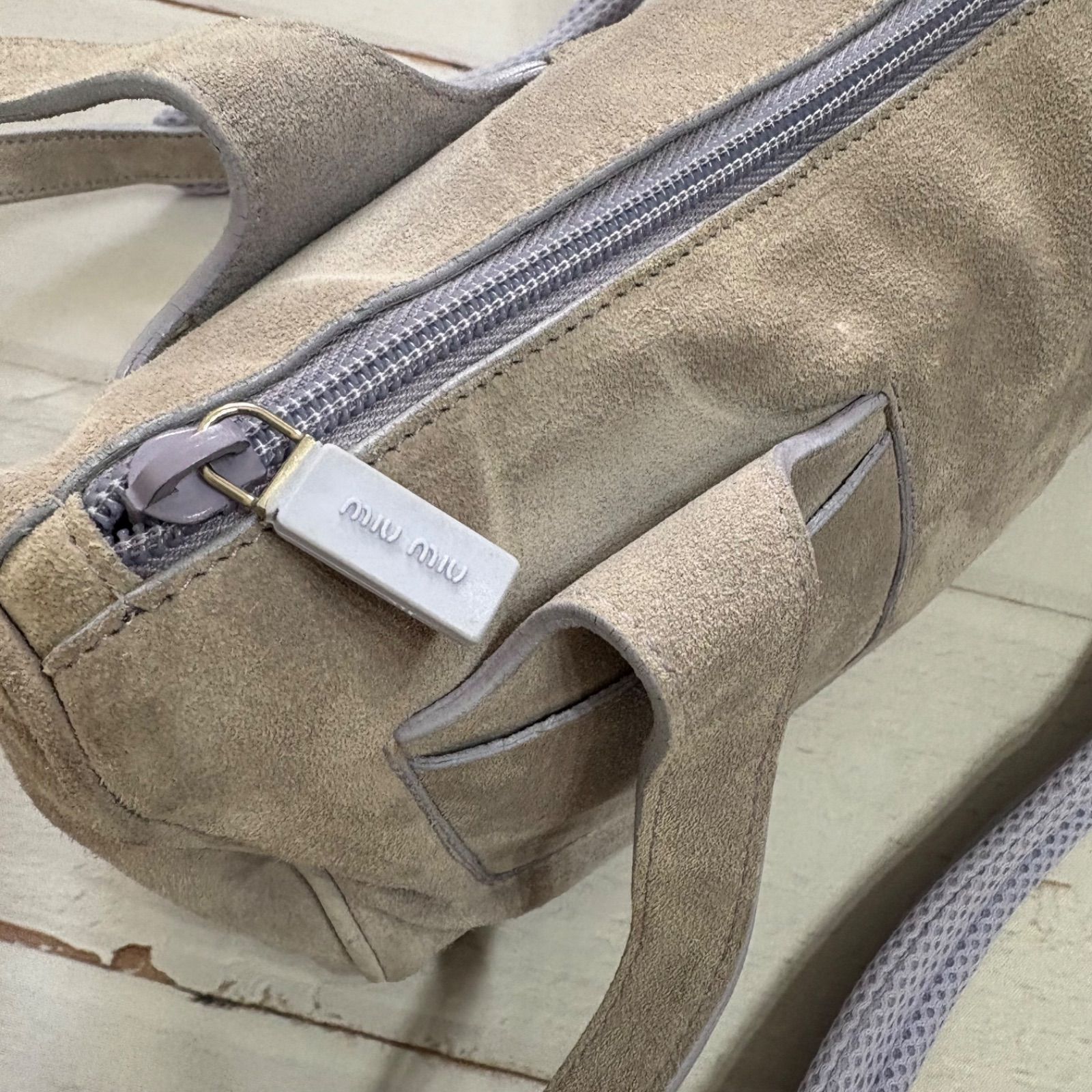 00s archive MIU MIU MULCH POCKET SHOULDER BAG suede アーカイブ