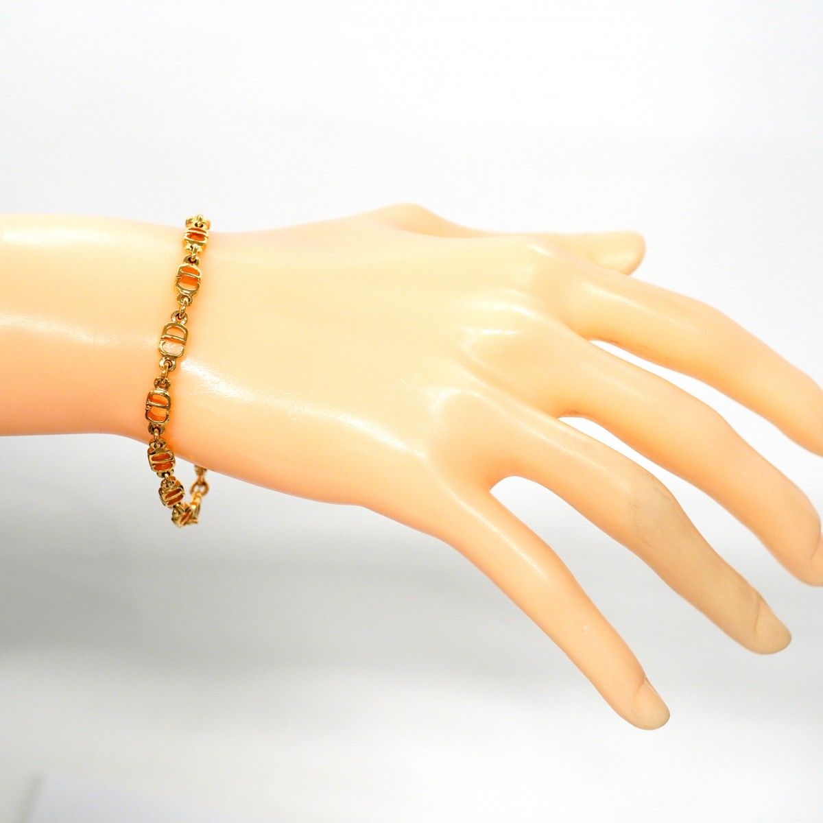 美品 DIOR ブレスレット レディース ゴールド 美品 Christian Dior クリスチャンディオール ヴィンテージCDロゴ