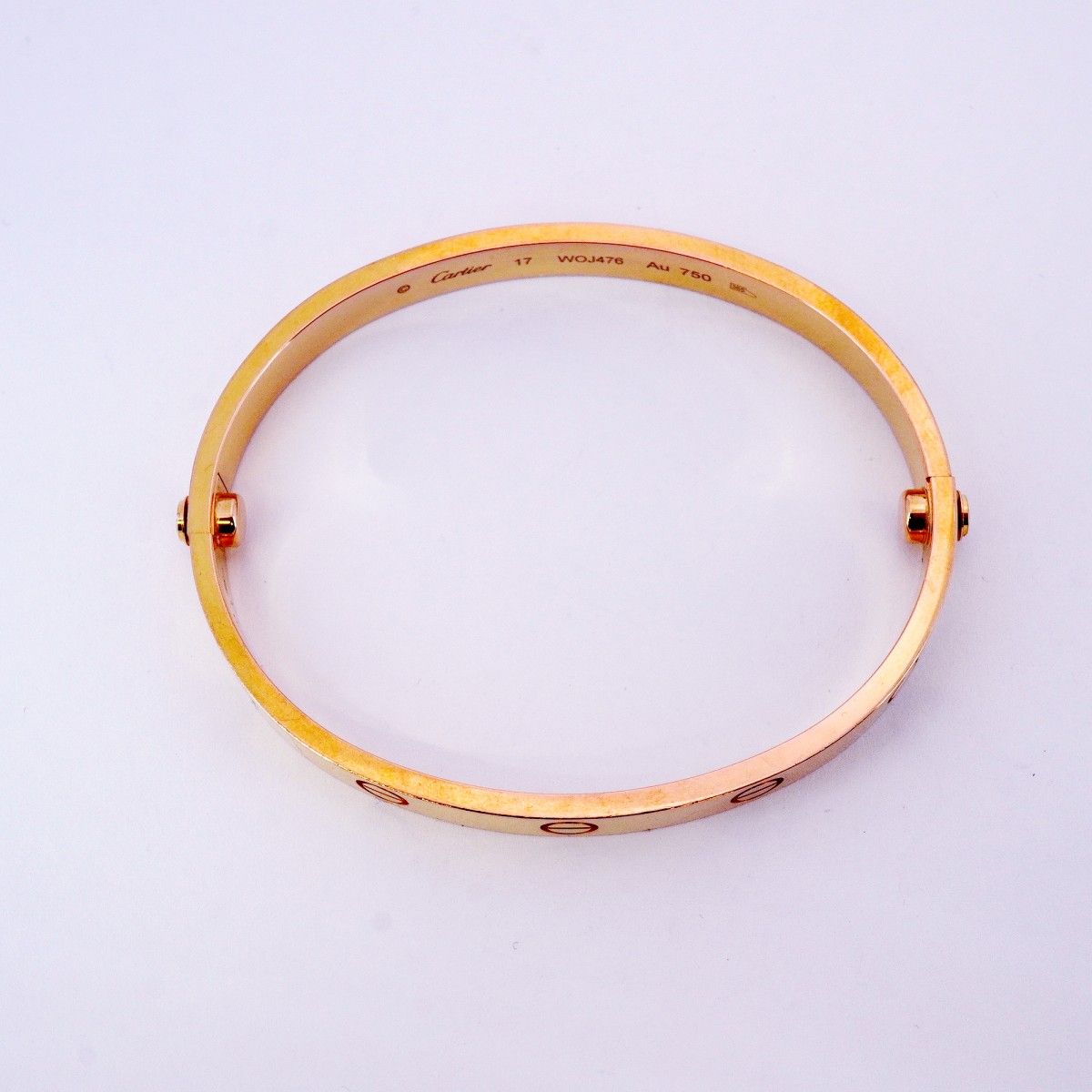 5job0210】カルティエ バングル ラブブレス K18PG ピンクゴールド