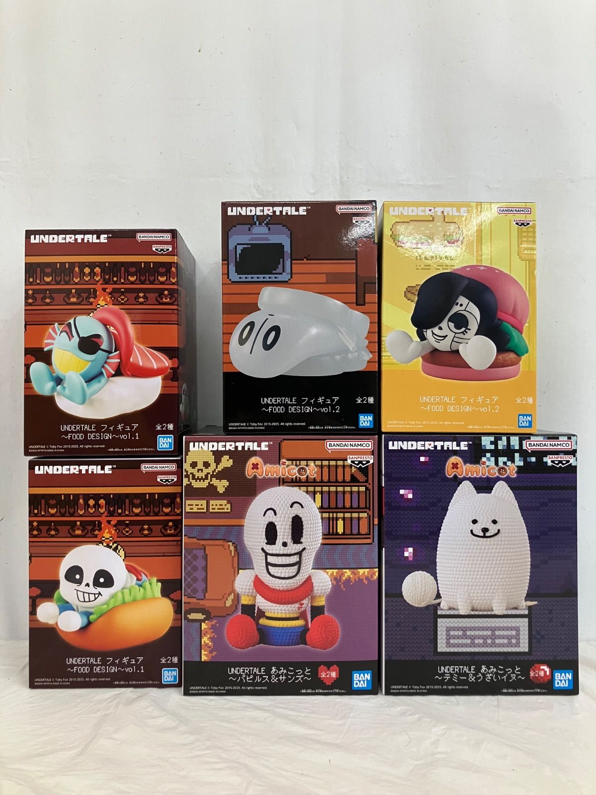 未開封 UNDERTALE フィギュア FOOD DESIGN あみこっと 6種 6個セット