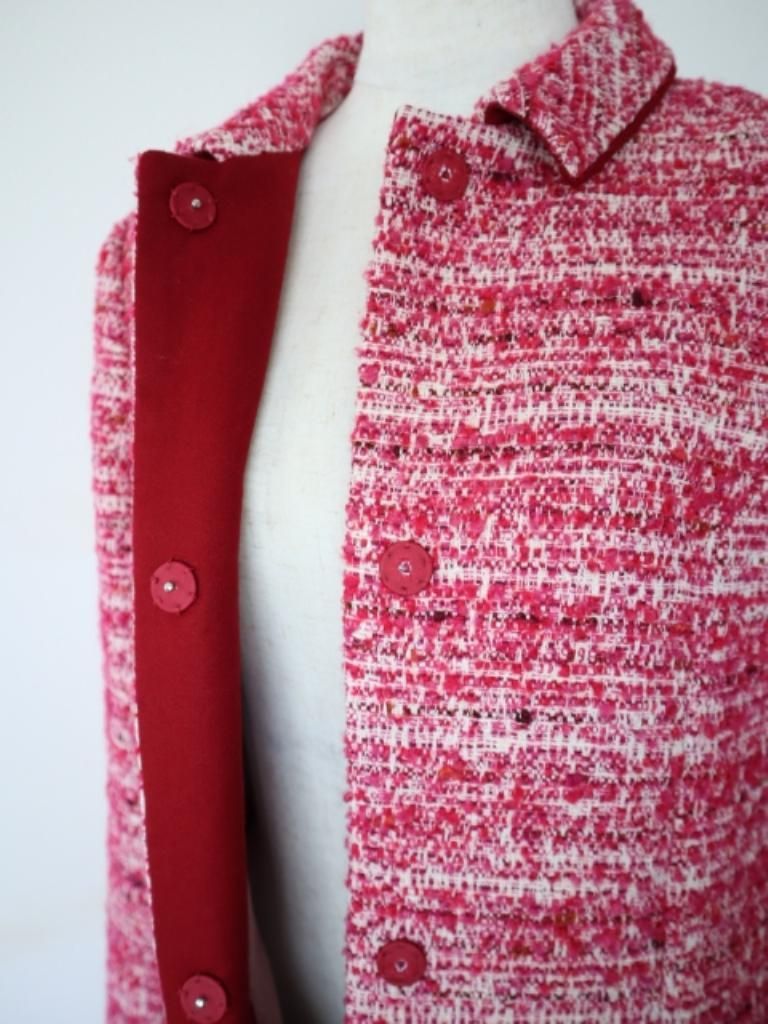 TOCCA トッカ ツイードコート MISS HEPBURN モヘヤ 赤 6 TOCCAのフリマアイテム一覧