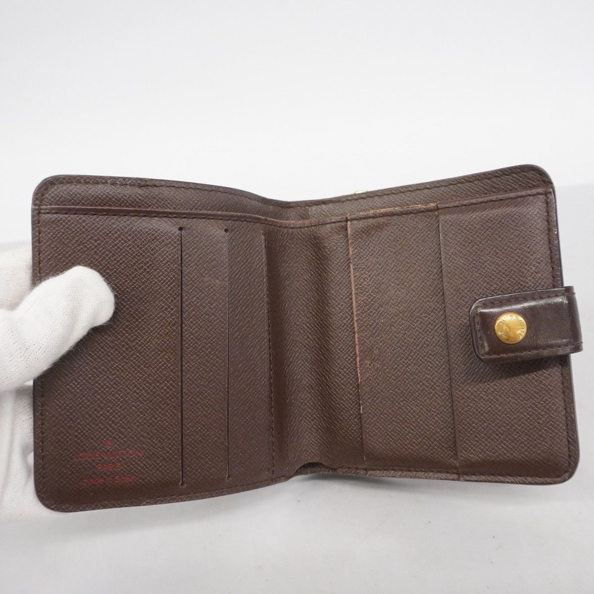5od3480】ルイヴィトン 財布 ダミエ コンパクトジップ N61668 エベヌ