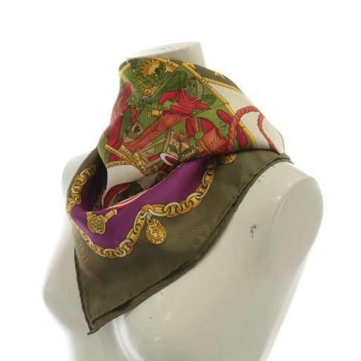 セリーヌ CELINE ヴィンテージ スカーフ 絹 シルク タロット柄 星座 総