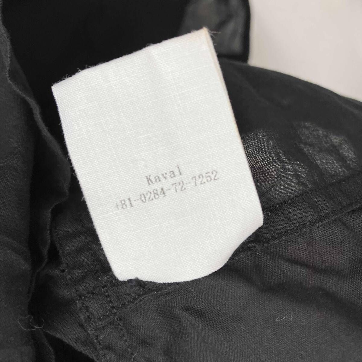 kaval カヴァル／ブラック ／長袖ブラウス／ドルマンスリーブ/サイズ