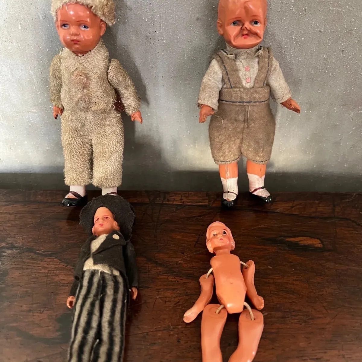 昭和レトロ セルロイド人形 4体 - メルカリ
