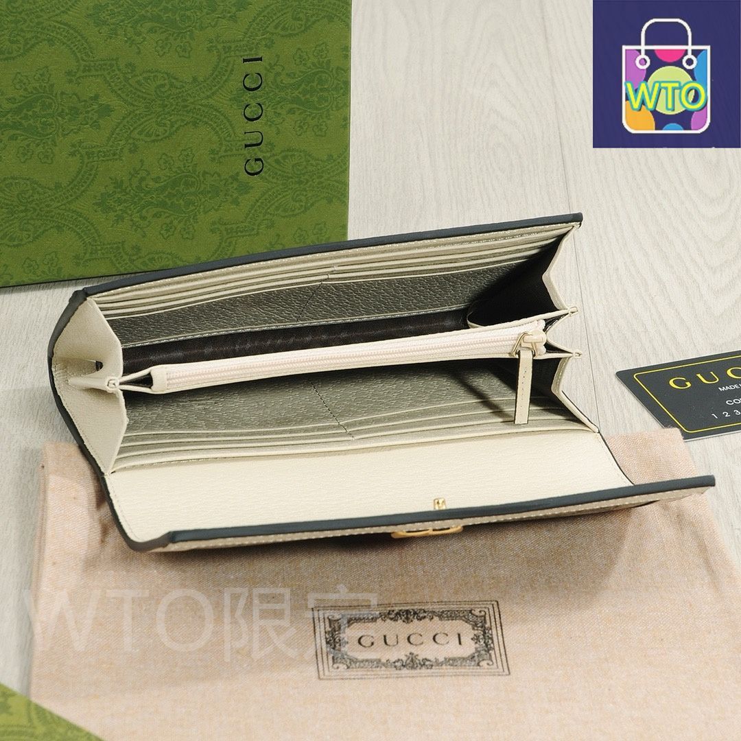 R2021 未使用 グッチ GGスプリーム オフィディア 二つ折り財布 GUCCI グッチ 財布 二つ折りコンパクト財布 カードケースウォレット GG