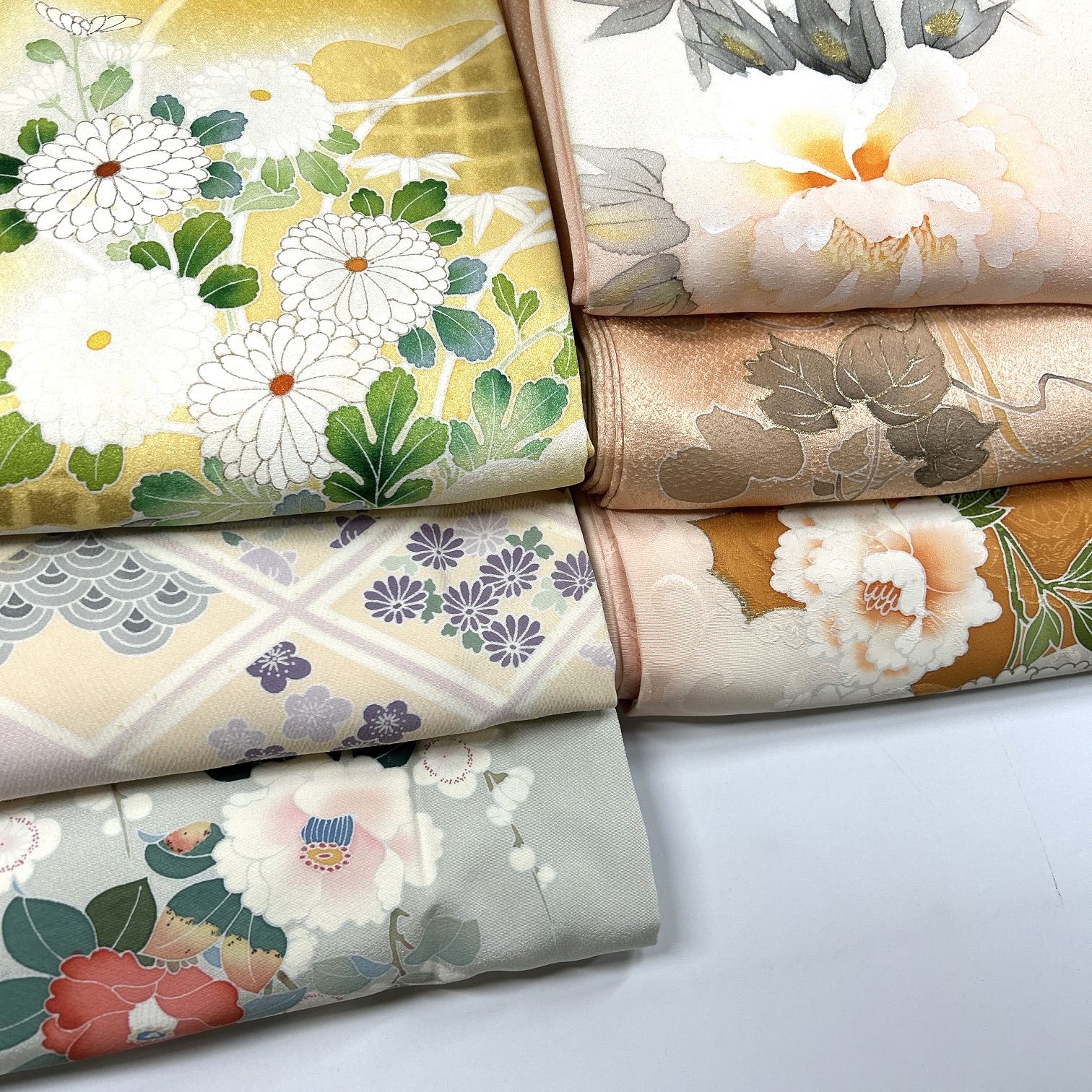 付け下げ 6枚 正絹 着物まとめ売り 同梱購入歓迎 リメイク用 着付け