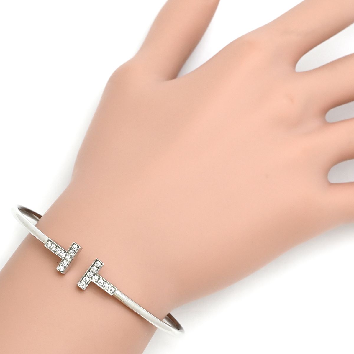 ティファニー Tiffany & Co ブレスレット Tワイヤー K18WG 