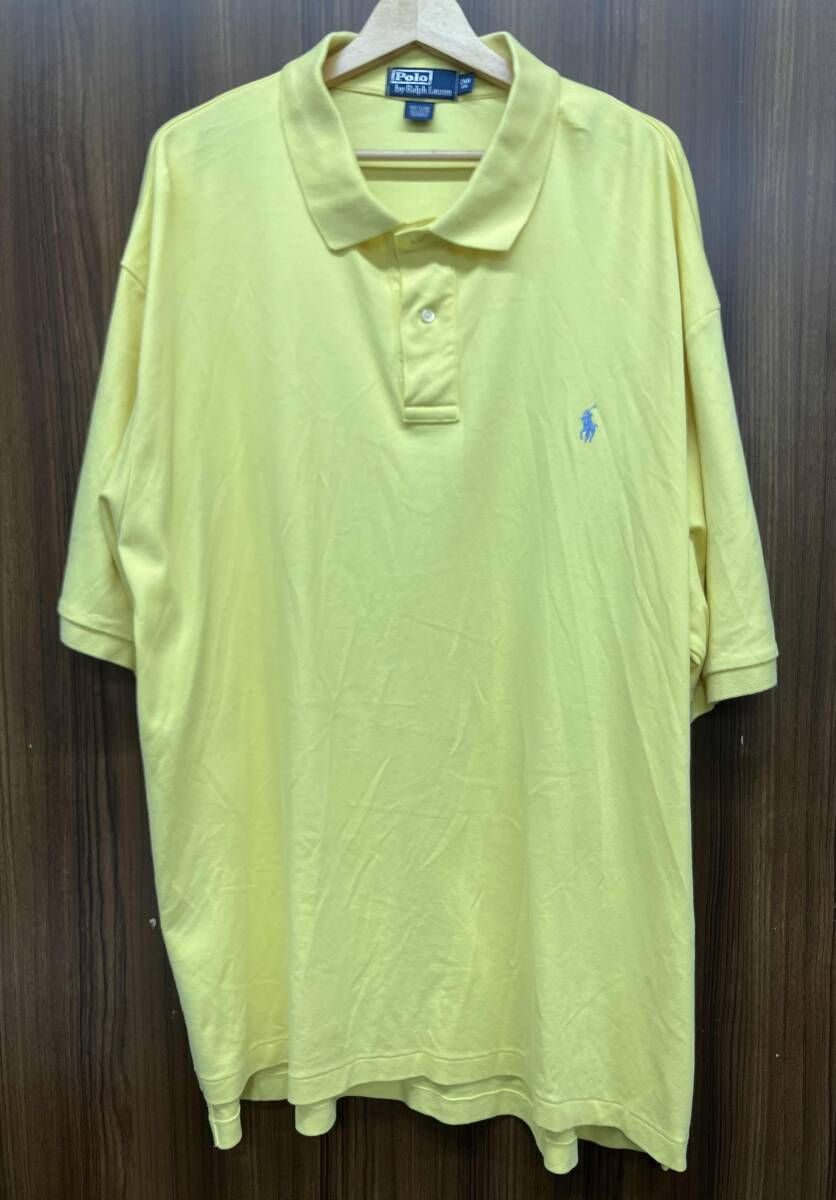 POLO RALPH LAUREN / ポロ ラルフローレン 半袖ポロシャツ イエロー 表記サイズ2XB 約XXL相当