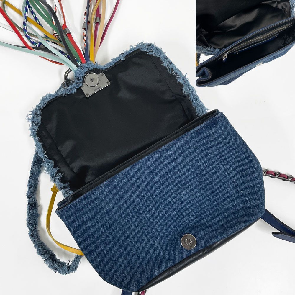 DIESEL ディーゼル 新品・アウトレット！デニム フリンジ バッグパック 