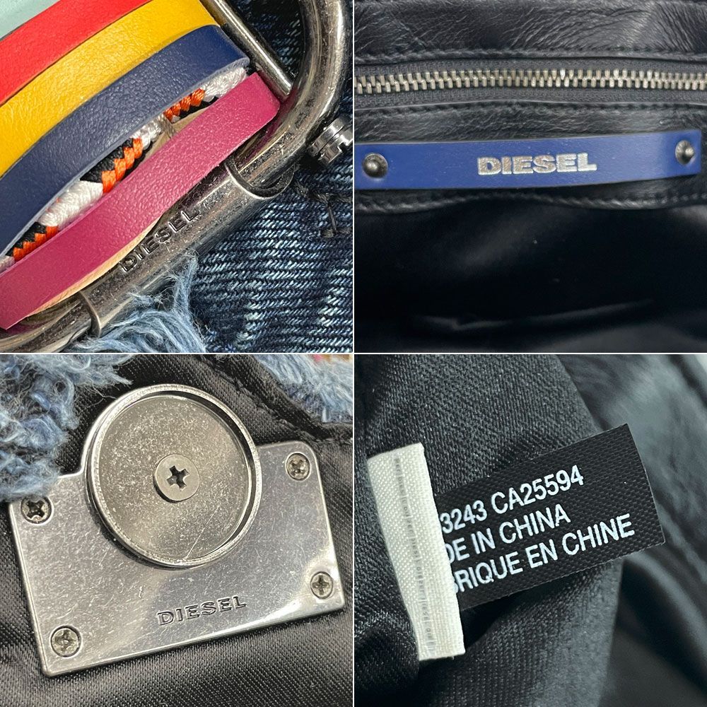 DIESEL ディーゼル 新品・アウトレット！デニム フリンジ バッグパック 