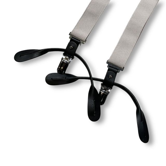 YOHJI YAMAMOTO suspenders サスペンダー ホワイト ブラック シルバー