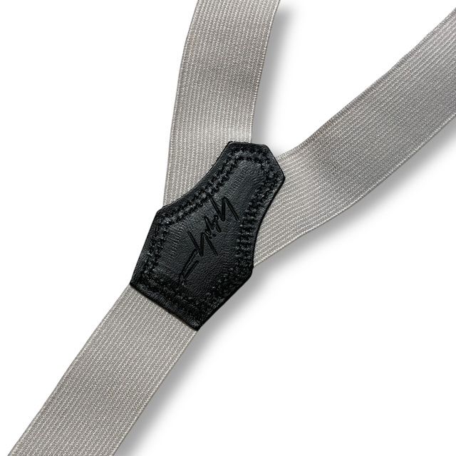 YOHJI YAMAMOTO suspenders サスペンダー ホワイト ブラック シルバー
