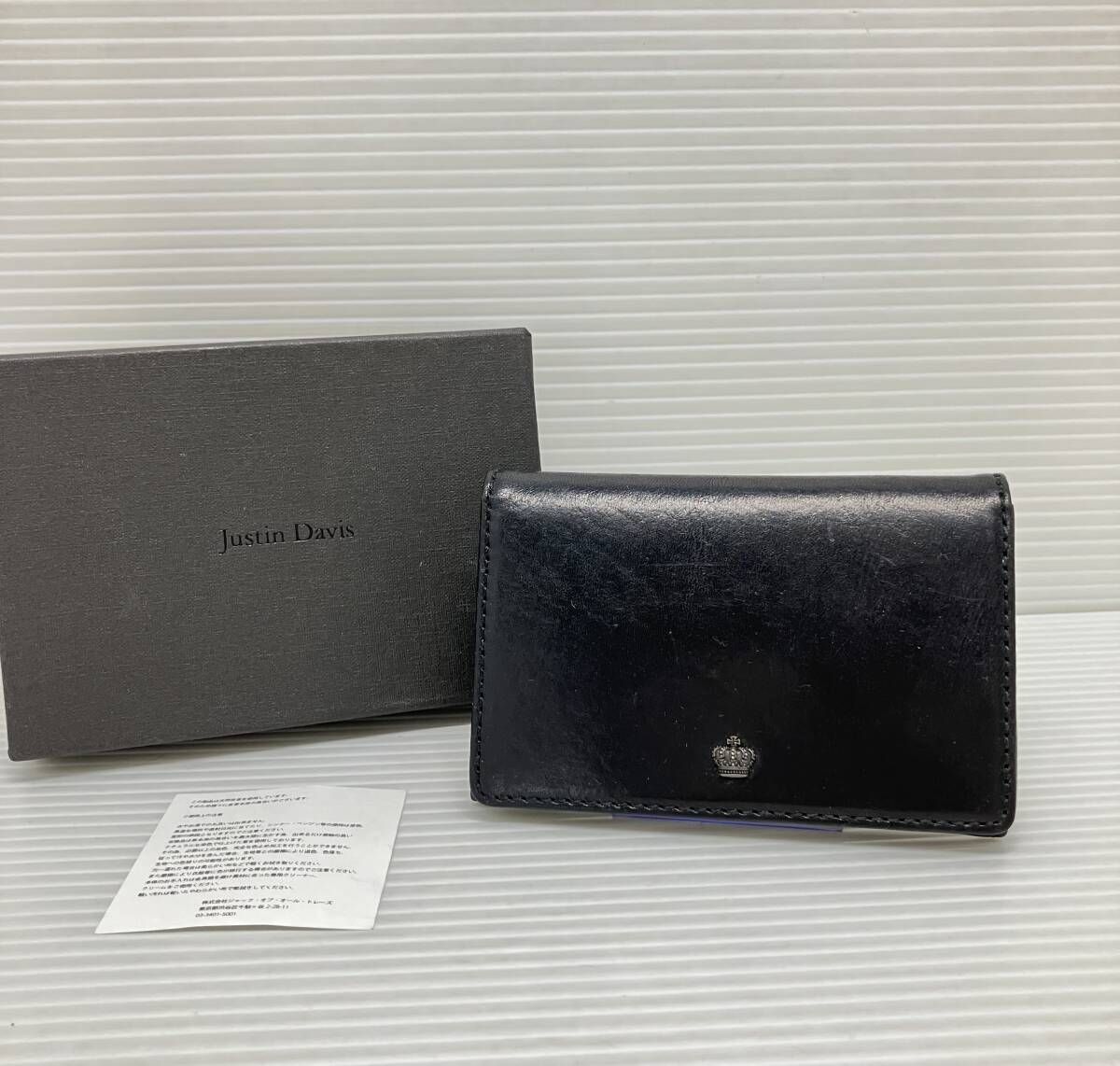 ☆ Justin Davis ジャスティン デイビス カードケース レザー ブラック