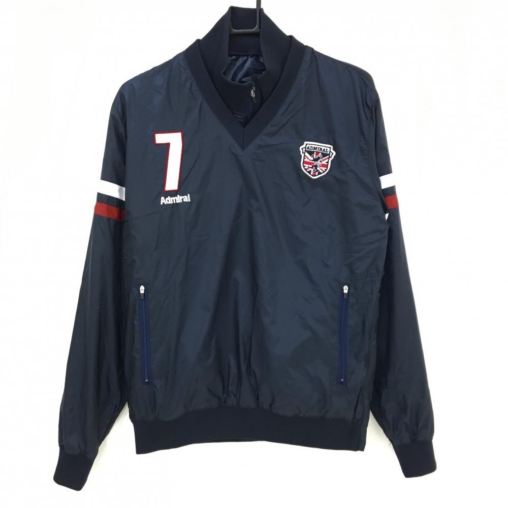 超美品】アドミラル ツインスニード ネイビー×レッド 袖ライン 内側