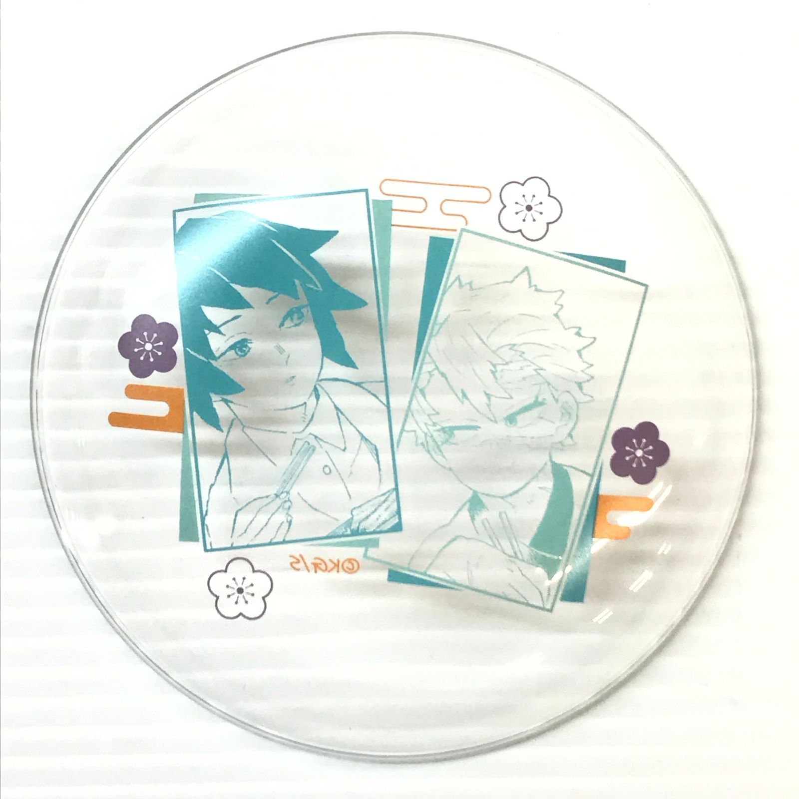 鬼滅の刃 ガラスミニプレート 冨岡義勇 不死川実弥