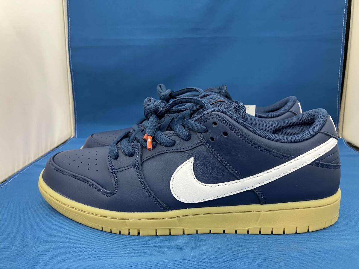 ナイキ SB ダンク ロー プロISOオレンジレーベル ネイビーガム28.5cm Nike SB Dunk Low Pro ISO Orange Label Navy Gum Light Brown FJ1674