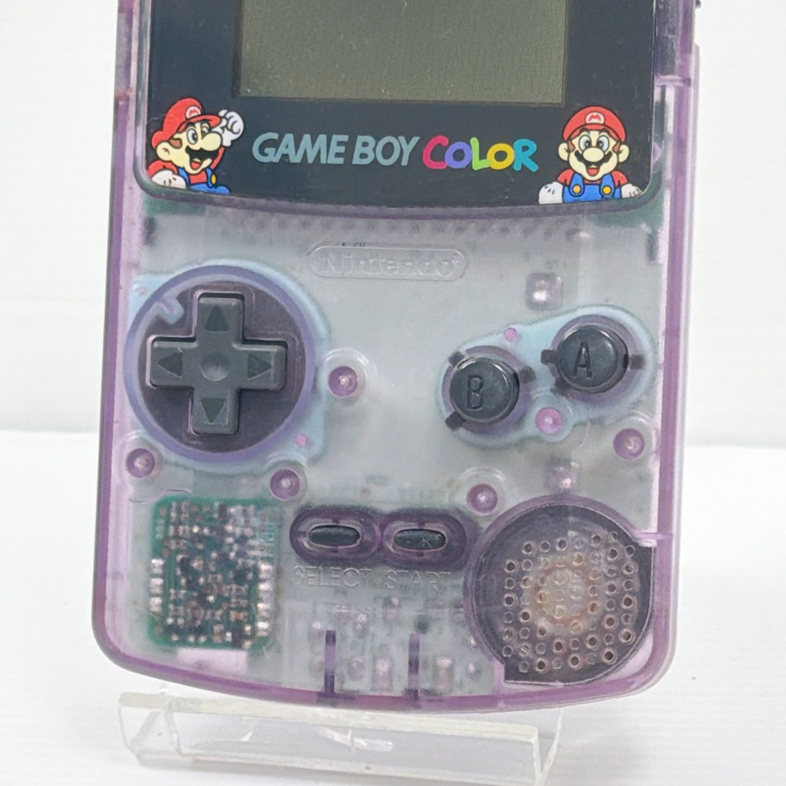 ゲームボーイカラー　ジャスコ限定デザイン　マリオ ゲームボーイカラー『ジャスコ限定マリオバージョン（クリアパープル