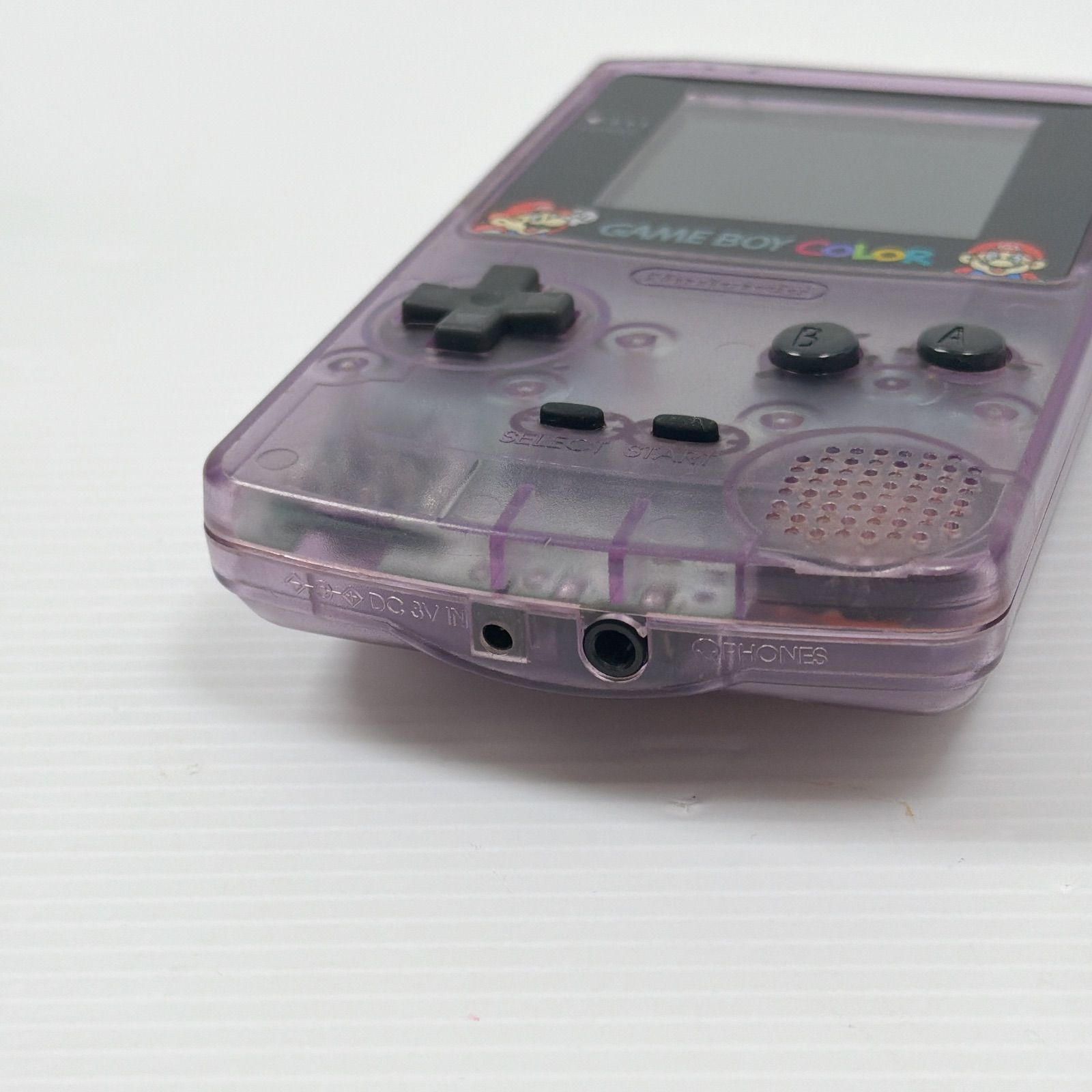 レアゲームボーイカラージャスコ限定品！超希少品！ ゲームボーイカラー ジャスコ限定 マリオバージョン クリアパープル