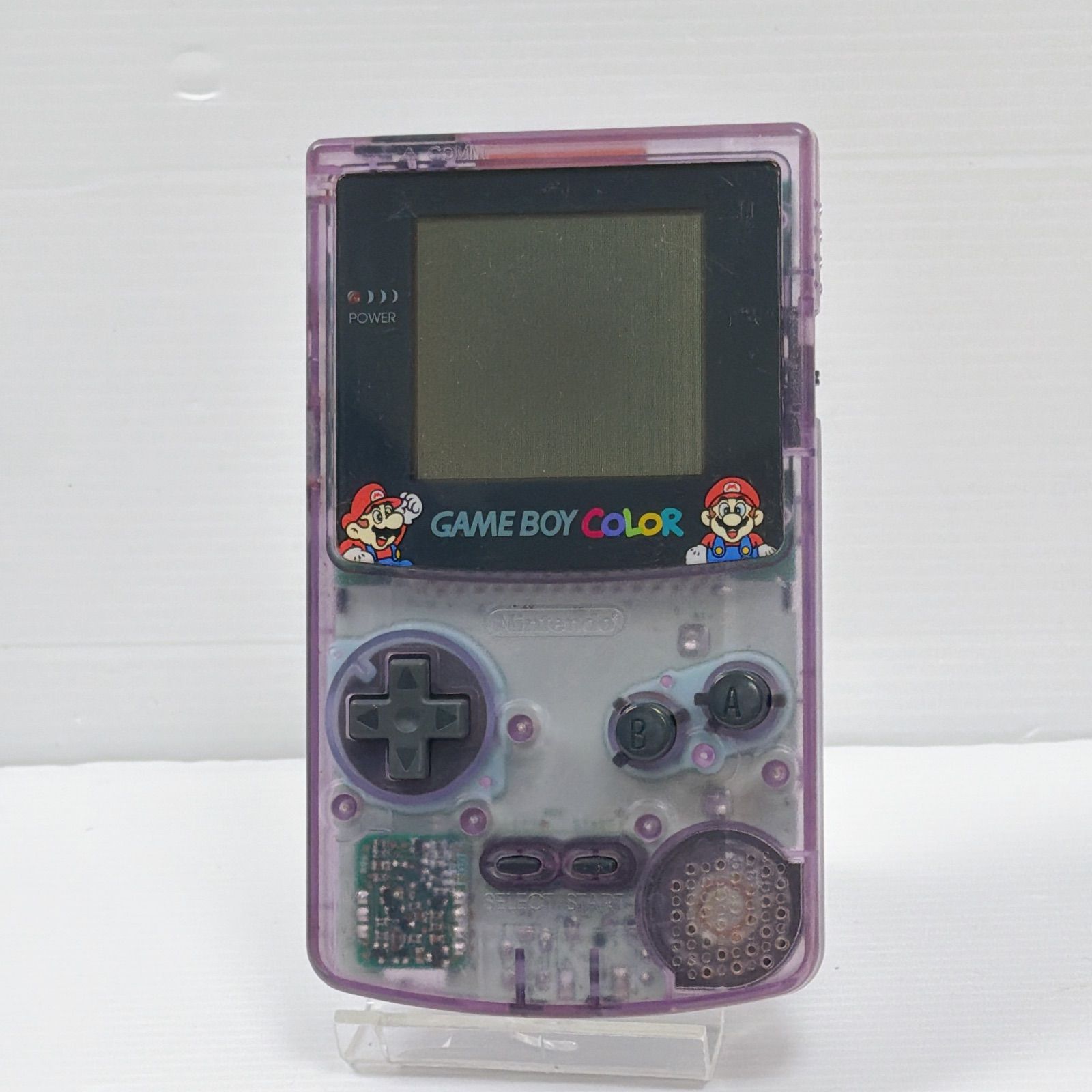 レアゲームボーイカラージャスコ限定品！超希少品！ ゲームボーイカラー ジャスコ限定 マリオバージョン クリアパープル
