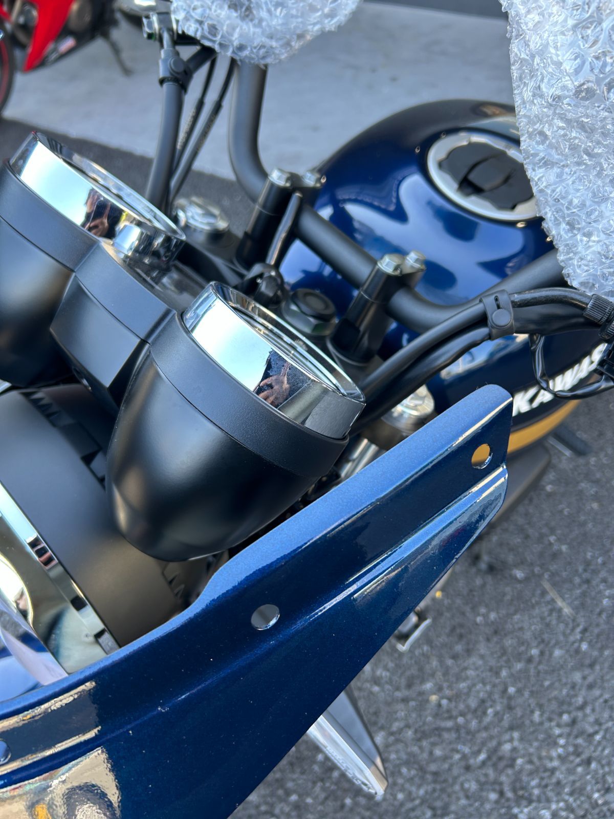 Z650RS 専用設計 日本製 ビキニカウル メタリックオーシャンブルー