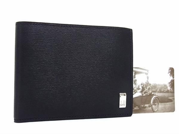 ■新品■未使用■ dunhill ダンヒル レザー 二つ折り 財布 ウォレット 札入れ カード入れ メンズ ブラック系 BF8630 □新品□未使用□ dunhill ダンヒル レザー 二つ折り 財布 ウォレット
