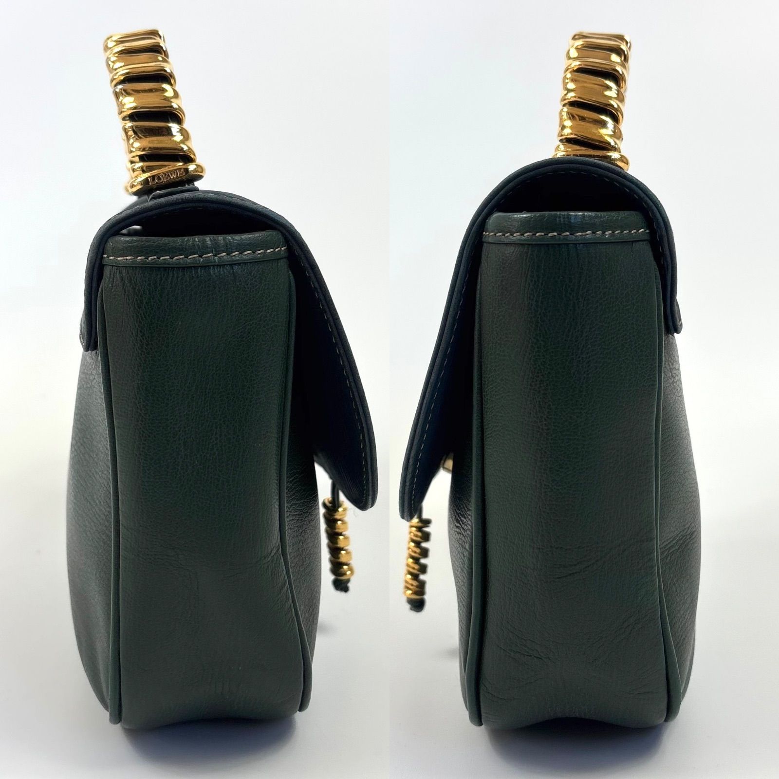 LOEWE ロエベ ベラスケス ハンドバッグ バイカラー レザー ロゴ型押し